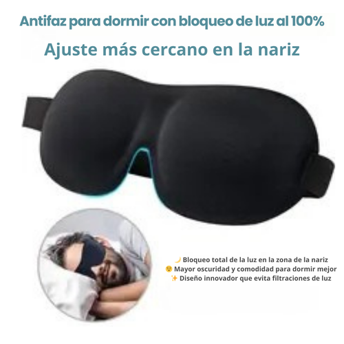 Mascara Antifaz dormir sin luz. Regalo GRATIS